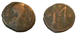 Ancient Coins - Byzantine Anasatsius I AE Follis