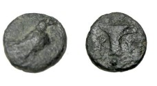 Ancient Coins - Asia Minor Aiolis Kyme AE 11 mid 4th Century BC S-4185