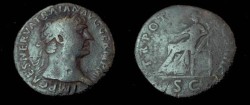 Ancient Coins - TRAJAN.  Æ Sestertius
