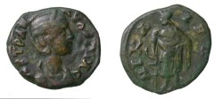 Ancient Coins - Tranqulilina Wife Gordian Nicaea 241-244 AD AE 20