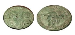 Ancient Coins - Macrinopolis AE25Severus Alex & Julia Mamaea