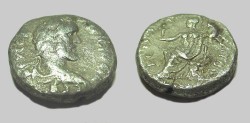 Ancient Coins - Antoninus Pius Billion Tetradrachm Roma seated L