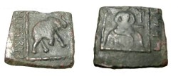 Ancient Coins - Indo-Skythian Mauers Ca 90-57 BC AE Hemi-Obol M# 2201 S!