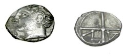Ancient Coins - Gaul Massalio after 400 BC AR obol S-72