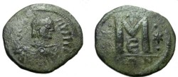 Ancient Coins - Byzantine Justin I 518-527 AD  AE Follis