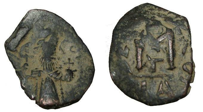 Ancient Coins - Constans II 641-668AD AE Follis S-1008