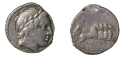 Ancient Coins - Roman Republic, Anonymous AR Denarius, 86 BC. A