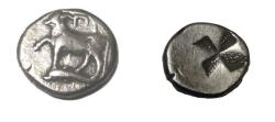 Ancient Coins - Thrace, Byzantion  357-340 BC AR Tetrabol  2.46 gm