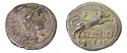 Ancient Coins - L. THORIUS BALBUS. Denarius, Rome, 105 BC (3.90 g, 21 mm).