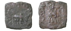 Ancient Coins - Indo Skythians Azes I Ca 57BC-35BC AE Hexa-Chalkon King on Camel