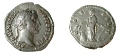 Ancient Coins - Antoninus Pius  138-161 AD AR Denarius