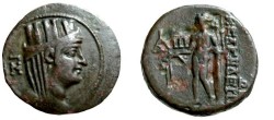 Ancient Coins - Cilicia Kelenderis AE21 2nd-1st Century BC Tyche R, Rv Apollo BMC 40