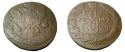 World Coins - Russia 1764 EM 5 Kopek