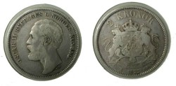 World Coins - Sweden 2 Kroner 1877