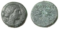 Ancient Coins - Syracuse Siciily Ca 317-289BC AgathoklesAE Artemis head L.