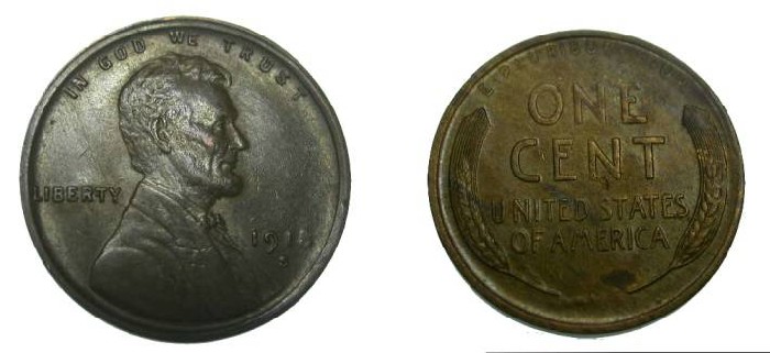 US Coins - 1918-S Lincoln Brwn Unc