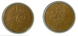World Coins - Sweden 2 Ore 1919 KM#778