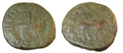 Ancient Coins - Indo - Skythians Azes I Ca. 57-35 BC AE Deca-Chalkon Hazara