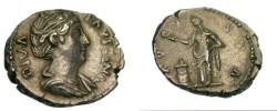 Ancient Coins - Faustina Senior AR Denarius 147AD RIC 4588