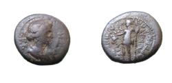 Ancient Coins - Roman Imperial Caria, Apollonia Sallace Liva Wife of Augustus AE16 3.35gm