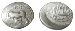 Ancient Coins - Illyria-Apollonia, AR Drachm, Niken (Moneyer), Autoboulou (Magistrate), Class ALc2b