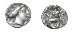 Ancient Coins - Bruttium, Terina  420-400 BC AR 1/3 Stater 2.12 gm