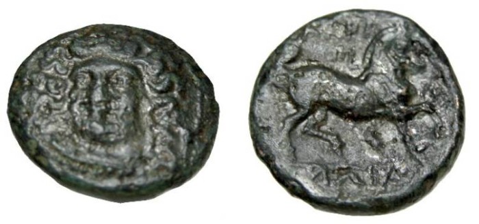 Ancient Coins - Thessaly Larissa AE 20 360-325BC S-2131
