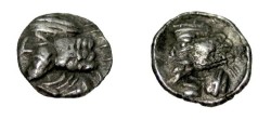 Ancient Coins - Persis Pakur 1st century AD AR Obol S# 5947