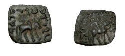 Ancient Coins - Indo-Skythian Azilises Ca 57-35 BC AE 1/2 Unit Senior 58.2b R!