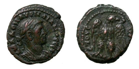 Ancient Coins - Aurelian 270 - 275 AD Roman Egypt Potin Tetrdrachm D 5488