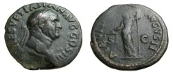Ancient Coins - Vespasian AE As 69-79 AD 76 AD AQUITAS AVGVST RIC 580