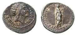 Ancient Coins - MARK  ANTONY.  38 BC.  AR Denarius