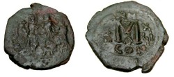 Ancient Coins - Heraclius 610-641AD AE Follis Constantinople S-808