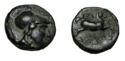 Ancient Coins - Thessalian league AE 17196-146 BC S-2238