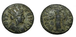Ancient Coins - Lydia Thyateira AE18 mid 3rd century AD Obv Bust Sity Rv Homoneia BMC 56 S-1850a