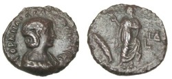 Ancient Coins - Salonina wife of Gallienus 254-268 AD Yr 14 (266/7) Elpis L E 3586 ; M-4130