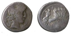 Ancient Coins - ANONYMOUS: 86 B.C. AR Denarius C. Gargonius M Vergilius Oguinius 86BC