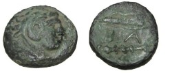 Ancient Coins - Macedonian Kingdom Alexander III 326-323 BC AE 18 S-6739