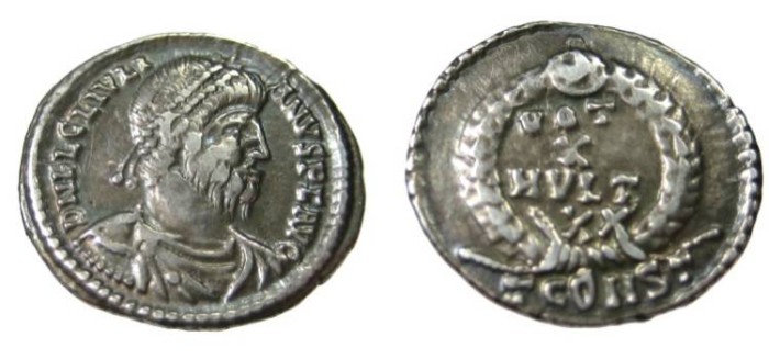 Ancient Coins - JULIAN II. 360-363 AD.AR Siliqua