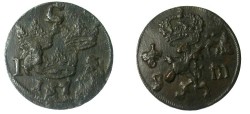 World Coins - Sweden   1/6 Ore 1671  Karl XI  KM 254