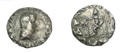 Ancient Coins - Bactria Hermaios Ca 40-1BC AR Drachm Posthumous M# 2037