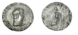Ancient Coins - Bactria Hermaios Ca 40-1BC ARTetradDrachm S# 7737
