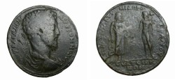 Ancient Coins - Lydia, Thyatiera, Commodus 177-192 AD Ae 43 Medallion