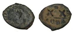 Ancient Coins - Phocas 602-610 AD  AE 1/2 Follis