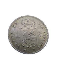 World Coins - Spain Isabel  II  1858  4  Reales Madrid