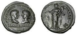 Ancient Coins - Gordian III & Tranquilla 238-244AD  Anchialos Thrace AE27