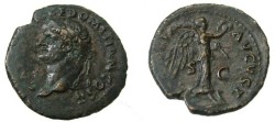Ancient Coins - Domitian Cos II, AR AS, 73 AD.
