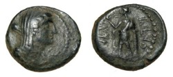Ancient Coins - Marathus Phoenicia 2nd century BC AE23 Female hd r Marathus Stg L S-6037