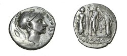 Ancient Coins - Cornelius Blasio 112/111BC AR Denarius CRI 173