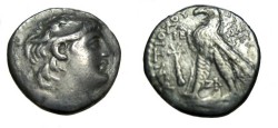 Ancient Coins - Kings of Syria Seleukid VII 138-129BC AR Drachm Tyre 183-129BC